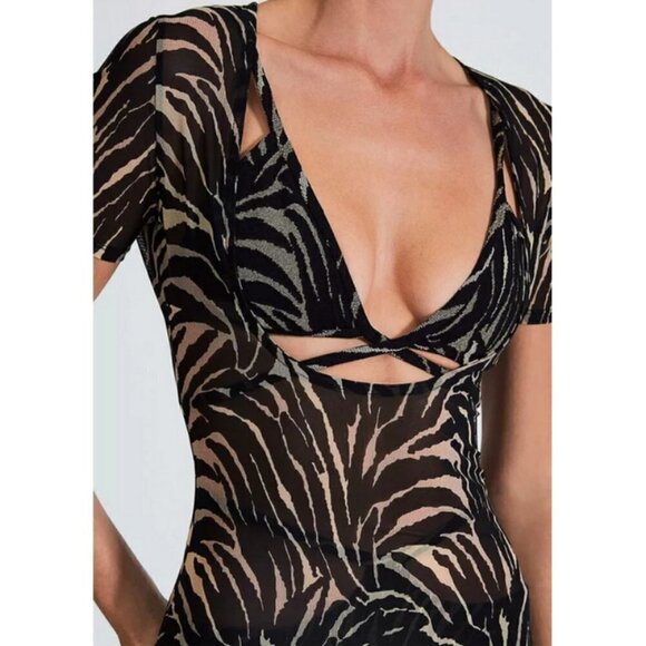 💕DEVON WINDSOR💕 Gemma Dress ~ Zebra Print Medium M - Picture 6 of 13